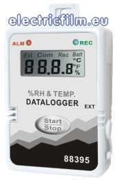 INREGISTRATOR (DATALOGGER) DE TEMPERATURA DUAL + UMIDITATE CU LCD SI  RS232 INCORPORATA 88395