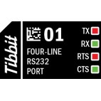 Four-line RS232 port.