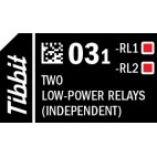 Two low-power relays (configuration 1)