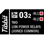 Two low-power relays (configuration 2)