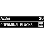 Nine terminal blocks