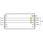 Three direct I/O lines and ground