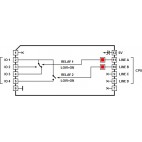 Two low-power relays (configuration 2)