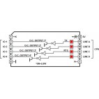 Four open collector outputs