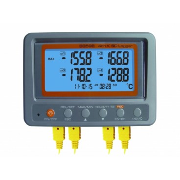 Inregistrator temperatura multicanal 4x termocuplu K cu SD Card 88598