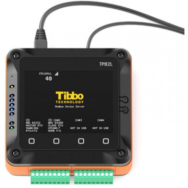 TPS Modbus Gateway with 4 x RS232 ports and LCD