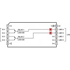 Two low-power relays (configuration 1)