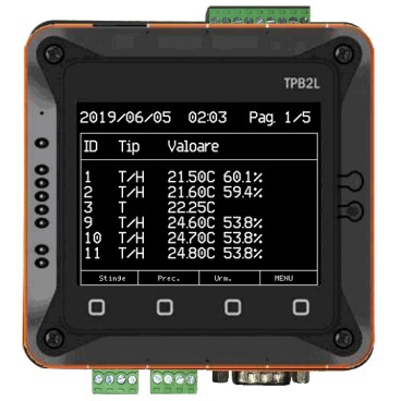Modul monitorizare IP temperatura si umiditate RS485 Modbus cu LCD